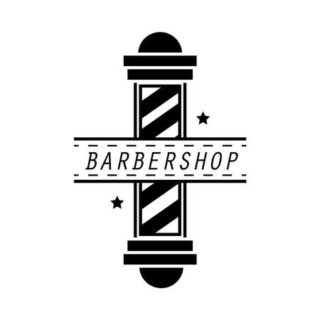 barber shop vintage pole styleのイラスト素材