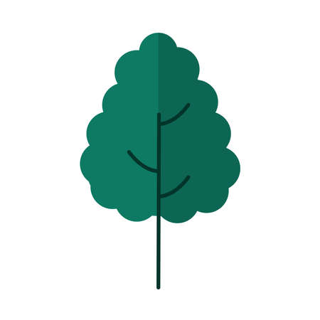 greenery tree nature isolated iconのイラスト素材