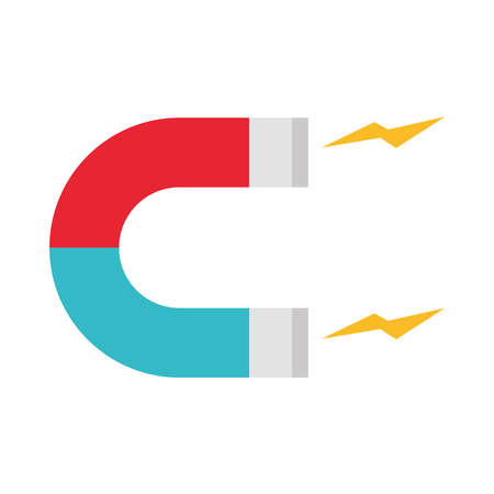 science magnet physics isolated iconのイラスト素材