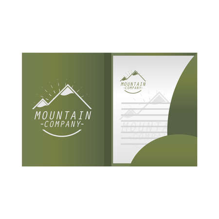 corporate identity brochureのイラスト素材