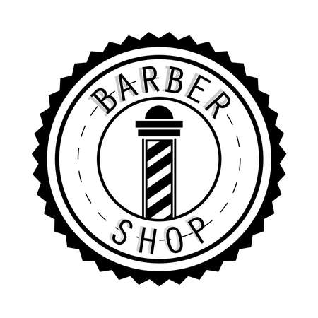 barber shop pole stamp retroのイラスト素材