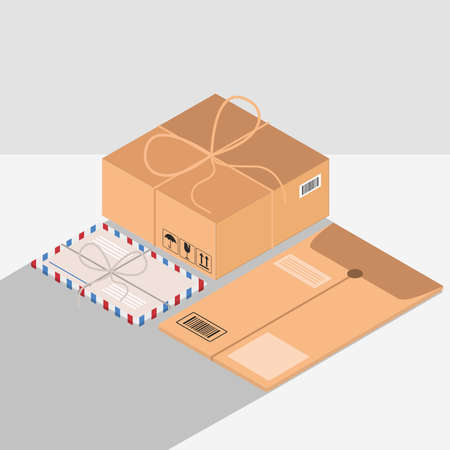 packaging envelopes mail correspondence envelopeのイラスト素材