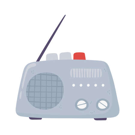 vintage radio device illustrationのイラスト素材