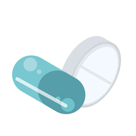 medicine capsule pill illustrationのイラスト素材