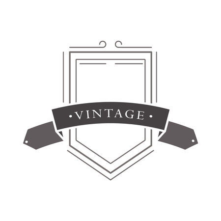 vintage badge template illustrationのイラスト素材