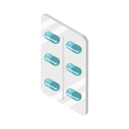 painkiller medicine isometric illustrationのイラスト素材
