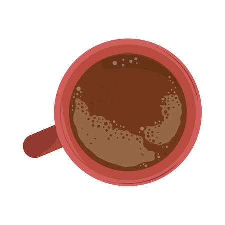 top view coffee cup illustrationのイラスト素材