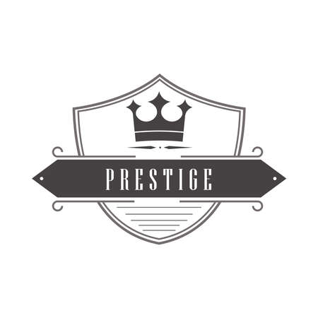 prestige shield vintage illustrationのイラスト素材