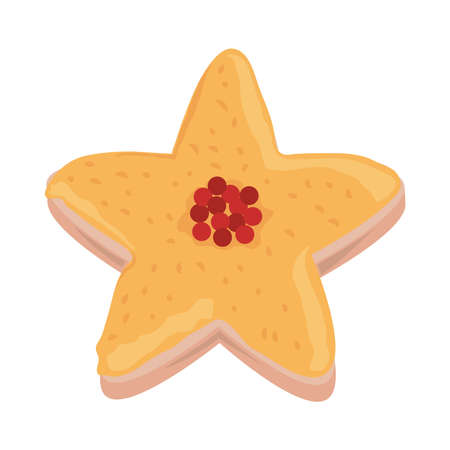 dessert star cookie illustrationのイラスト素材