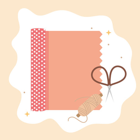 wrapping tools cartoon illustrationのイラスト素材