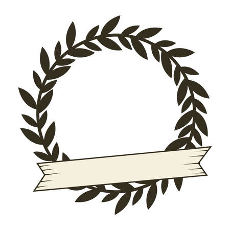 vintage label ribbon illustrationのイラスト素材