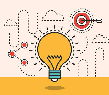 creativity target sharing illustrationのイラスト素材