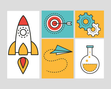creativity innovation set illustration