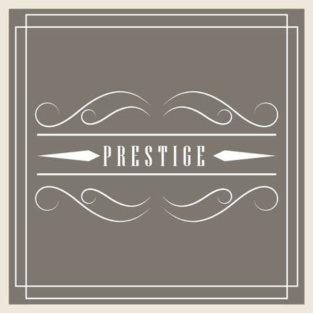 prestige scroll vintage illustrationのイラスト素材