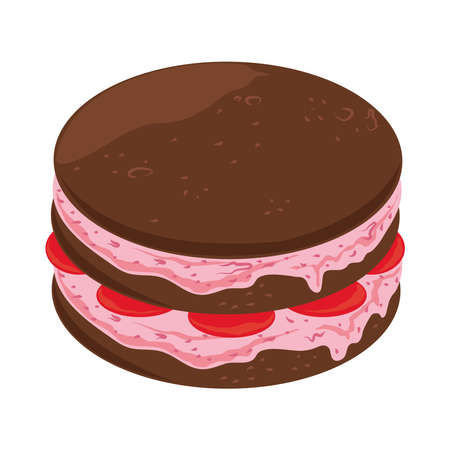 chocolate cake dessert illustrationのイラスト素材