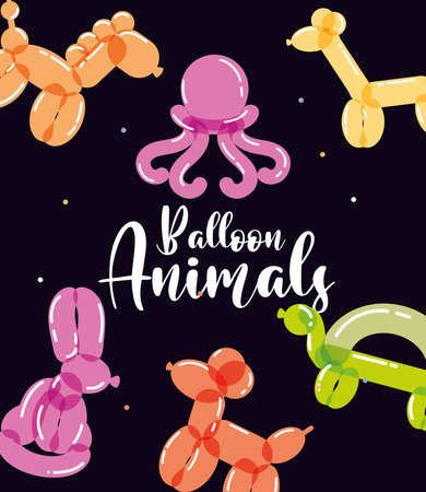 balloon animals toysのイラスト素材