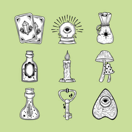 magical mystery setのイラスト素材