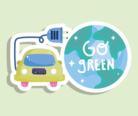 go green energy illustrationのイラスト素材