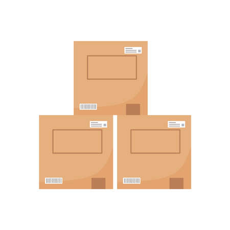 delivery stack boxesのイラスト素材