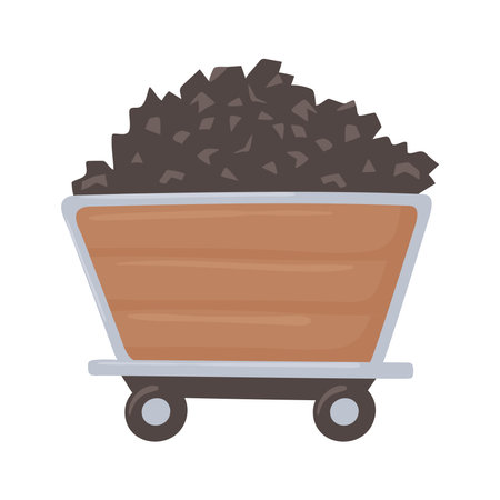 coal mining cartのイラスト素材