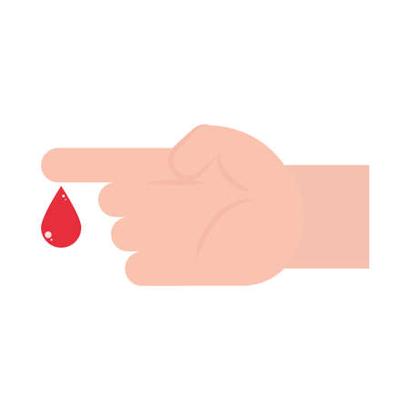 hand blood dropのイラスト素材