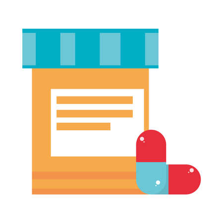 medicine bottle capsulesのイラスト素材