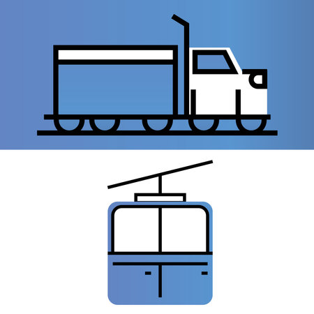 truck cableway transportのイラスト素材