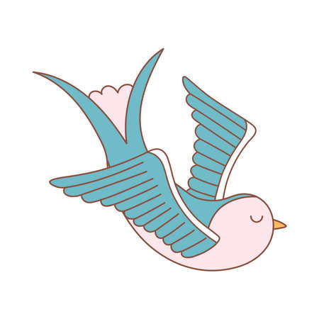 cute bird animalのイラスト素材