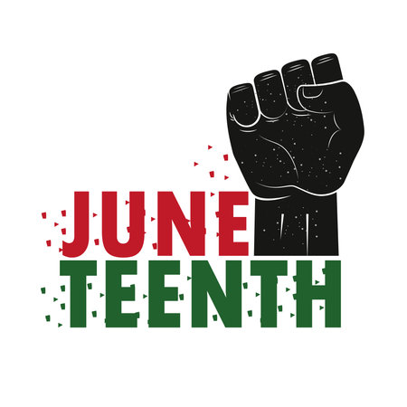 Juneteenth hand upのイラスト素材