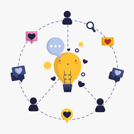 creative social mediaのイラスト素材