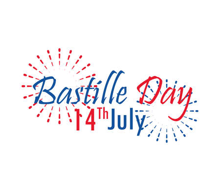 bastille day fireworksのイラスト素材