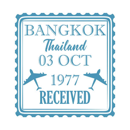 seal stamp travelのイラスト素材