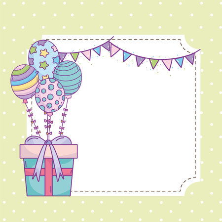 happy birthday labelのイラスト素材