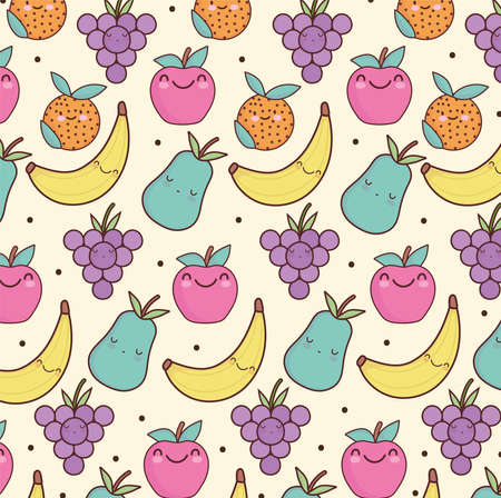 cute fruits background