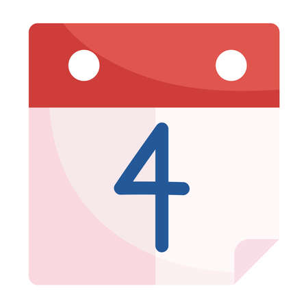 calendar 4h julyのイラスト素材