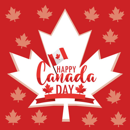 happy canada day event illustrationのイラスト素材
