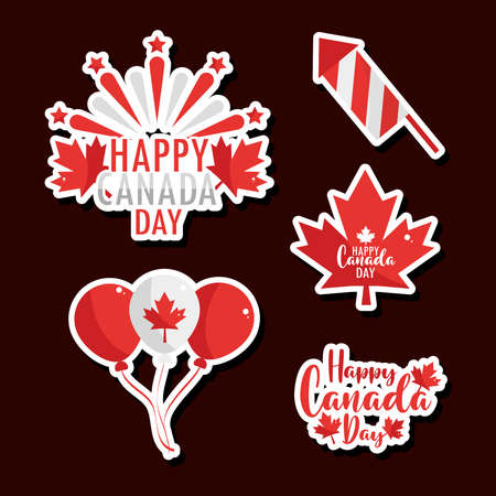 happy canada day illustrationのイラスト素材