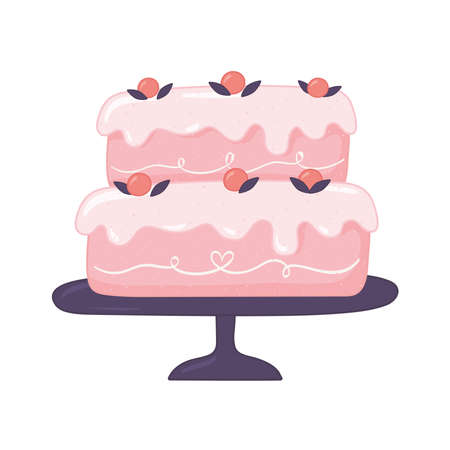 sweet cake with fruits