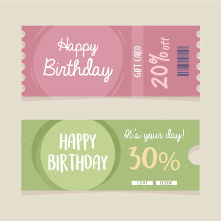 birthday discount cardのイラスト素材
