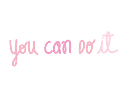 you can do it textのイラスト素材