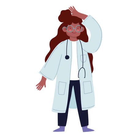 character woman doctorのイラスト素材