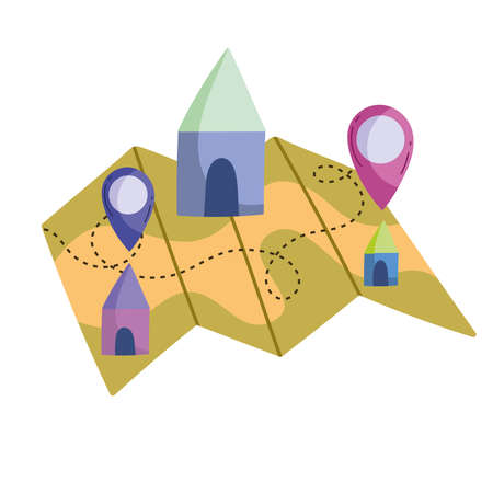 map location markersのイラスト素材