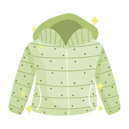 warm jacket with hoodedのイラスト素材