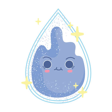 water drop cuteのイラスト素材