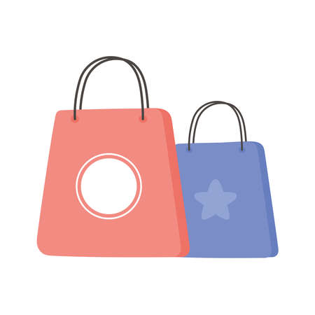 shopping paper bagsのイラスト素材