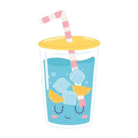 plastic cup waterのイラスト素材
