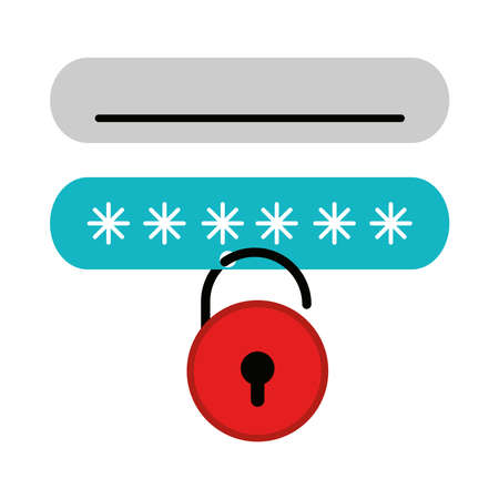 cyber security unlockのイラスト素材