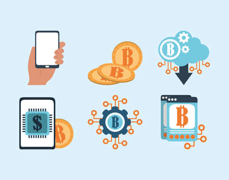 bitcoin icon set