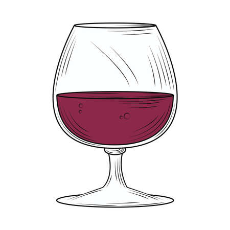 wine glass drinkのイラスト素材