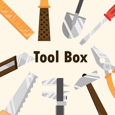 tool box backgroundのイラスト素材